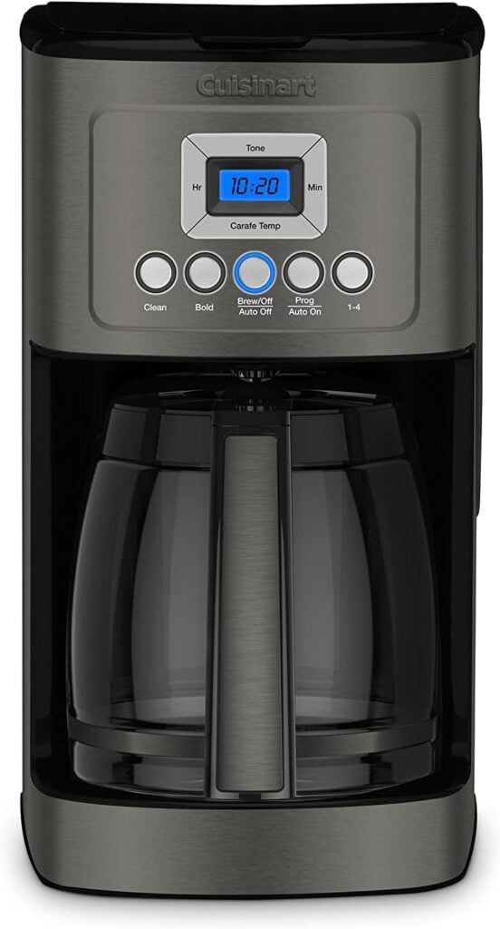 Cuisinart DCC-3200BKSP1 Perfectemp, 14 Cup Progammable with Glass Carafe Coffee Maker, Black Stainless Steel